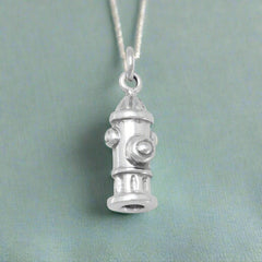 sterling silver fire hydrant pendant