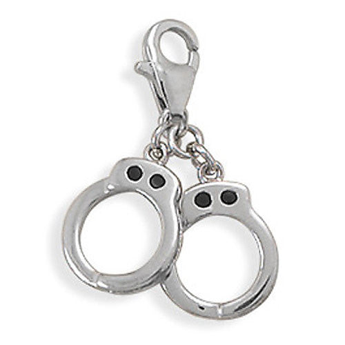 sterling silver police handcuffs pendant