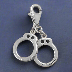 sterling silver police handcuffs pendant