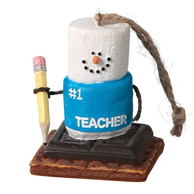 #1 teacher s'mores christmas ornament