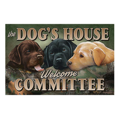 the dog's house welcome committee door mat