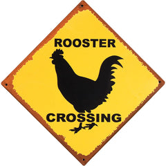 vintage rooster signs rooster crossing