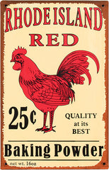 vintage rooster signs rhode island red