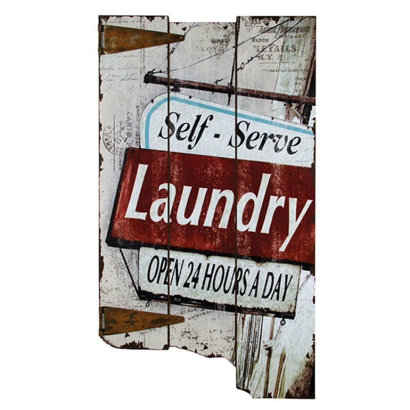vintage self serve laundry sign