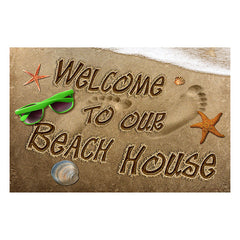 welcome to our beach house door mat