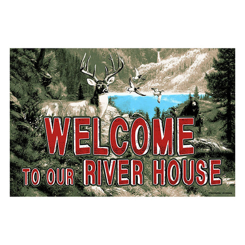 Welcome To Our River House Door Mat