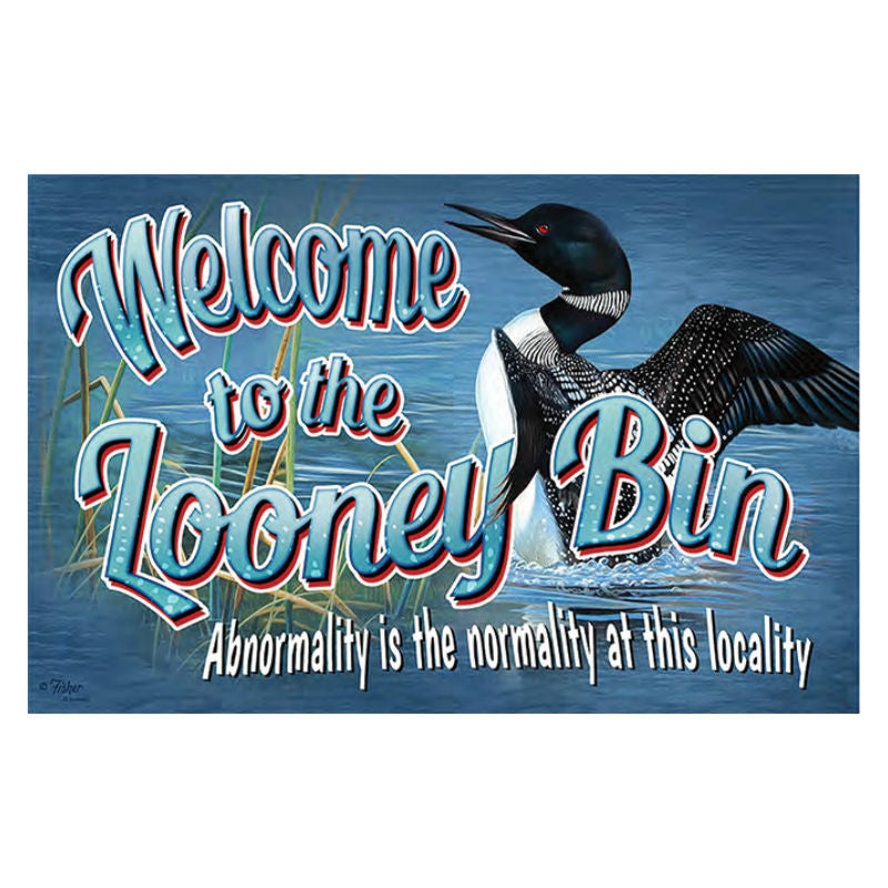 welcome to the looney bin door mat