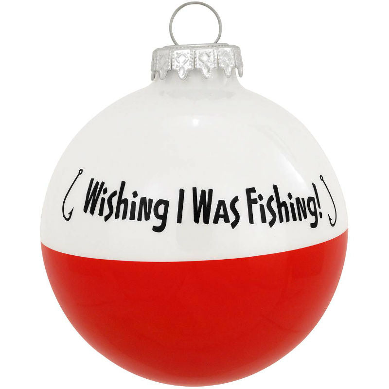 Christmas Ornament Fish Fear Me Fishing Pole Bobber Vest Hat