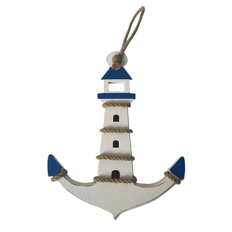 wooden lighthouse anchor sign