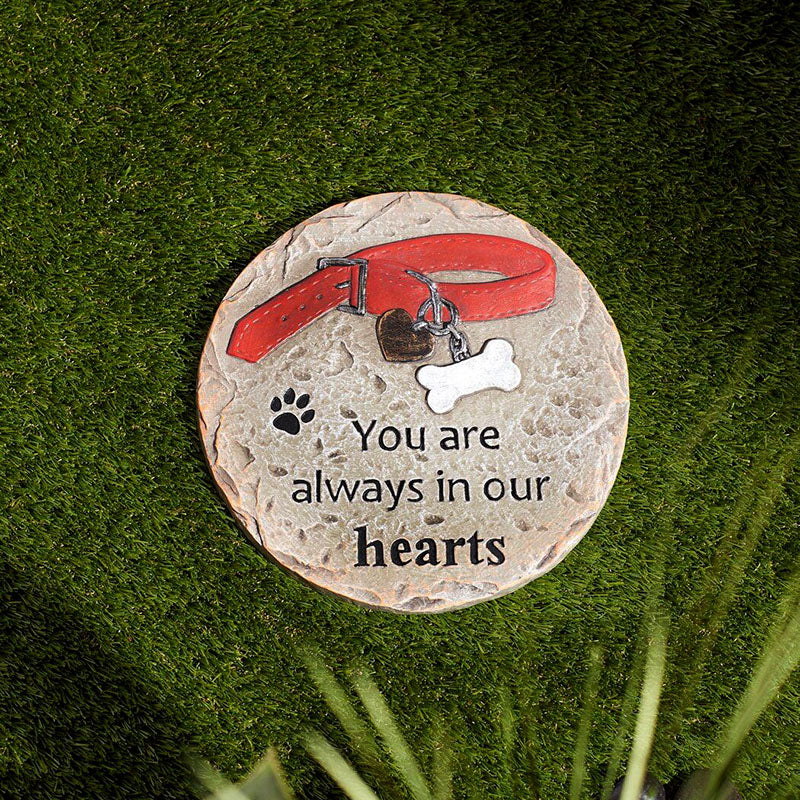 you are always in our hearts dog memorial stone